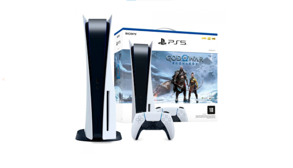 Console Playstation 5 + God of War Ragnarök, 825GB, White, Com 1 Controle, PS5, CFI-1214A